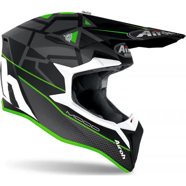 Casco cross Airoh Wraap Mood Verde opaco