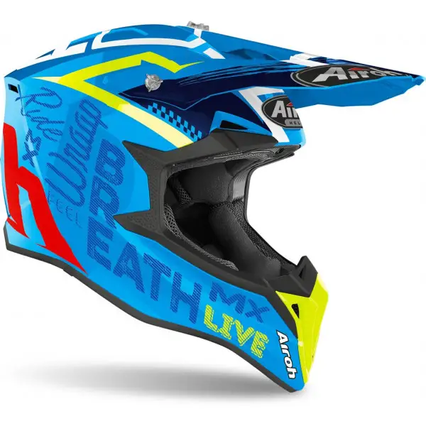 Casco cross Airoh Wraap Street Azzurro