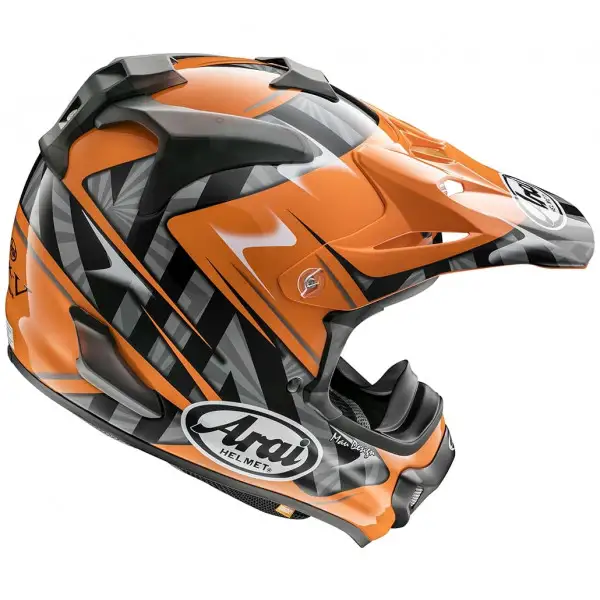 Casco cross Arai MX-V SCOOP ORANGE in fibra Arancione Grigio