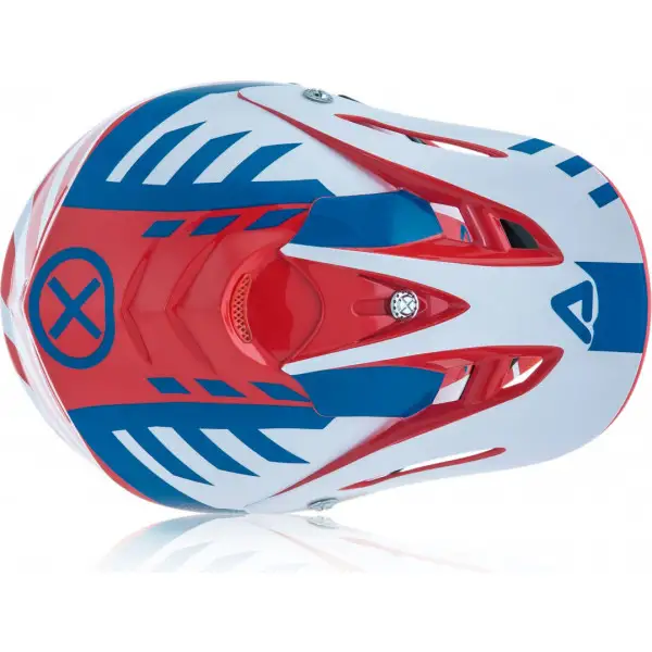 Casco cross bambino Acerbis Impact Junior 3.0 Rosso Blu Bianco