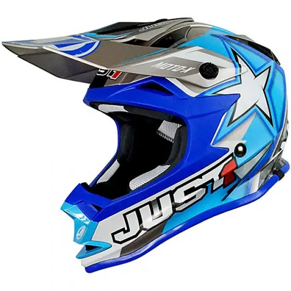 Casco cross bambino Just1 J32 Pro Moto X blu