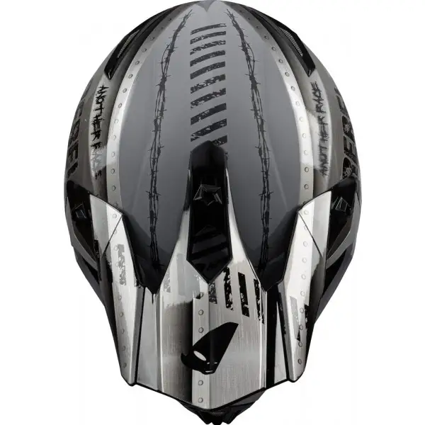 Casco cross bambino Ufo Plast Metal Grigio Nero