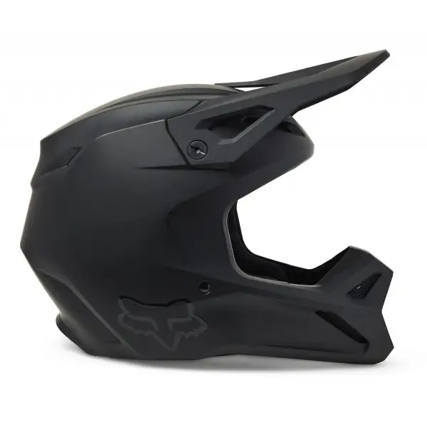 Casco cross Fox Racing V1 Solid Nero Opaco