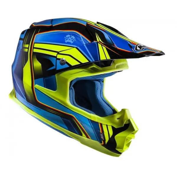 Casco cross FX-cross Piston MC2 blu giallo nero