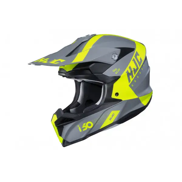 Casco cross HJC i50 ERASED MC4HSF Grigio Verde