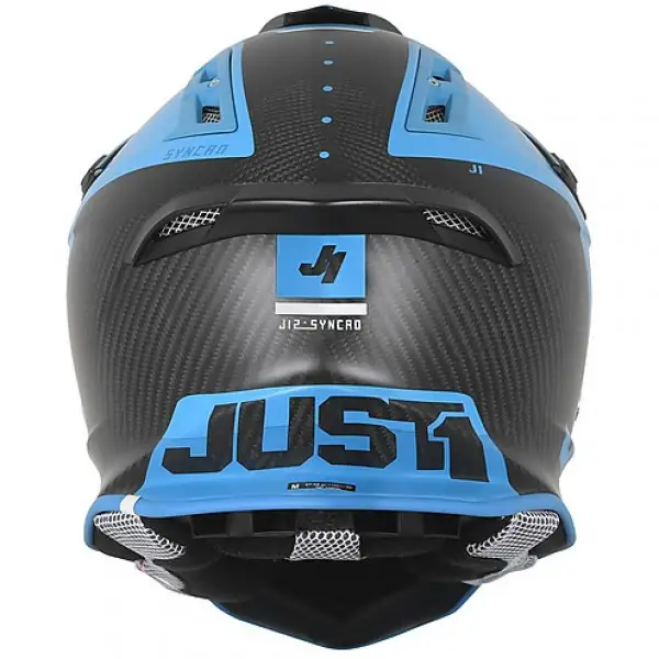 Casco cross Just1 J12 Syncro in carbonio Blu Carbon opaco