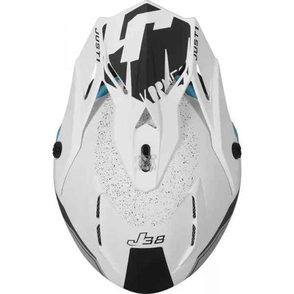 Casco cross JUST1 J38 KORNER Azzurro Bianco