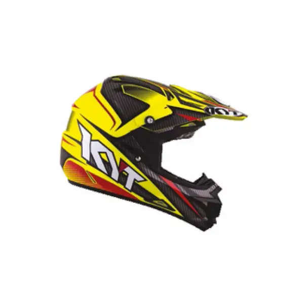 Casco cross KYT Cross Over Power nero giallo fluo