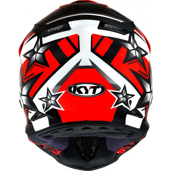 Casco cross Kyt SKYHAWK Ardor Rosso Fluo in fibra
