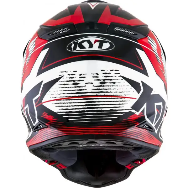 Casco cross Kyt SKYHAWK DIGGER in fibra Bianco Rosso