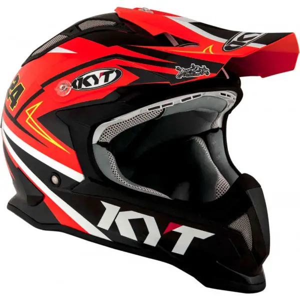 Casco cross Kyt Strike Eagle Simpson Replica in fibra Arancio