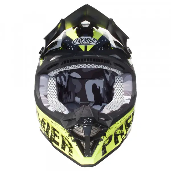 Casco cross Premier Exige ZXY nero giallo fluo