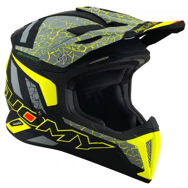 Casco cross Suomy X-WING REEL Giallo opaco fluo