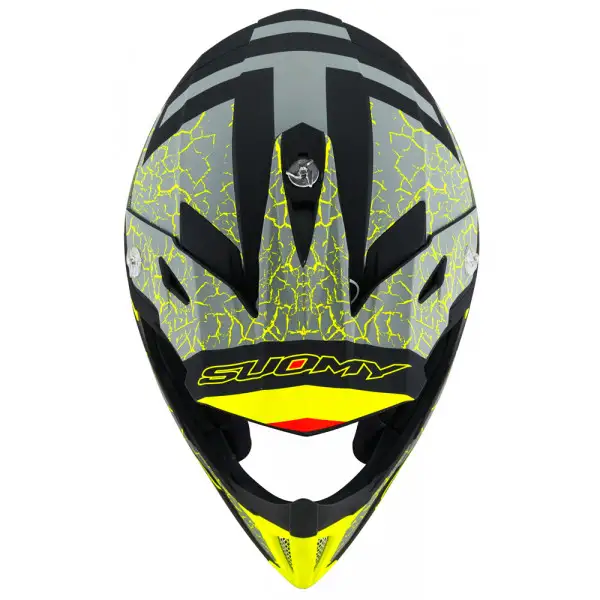 Casco cross Suomy X-WING REEL Giallo opaco fluo