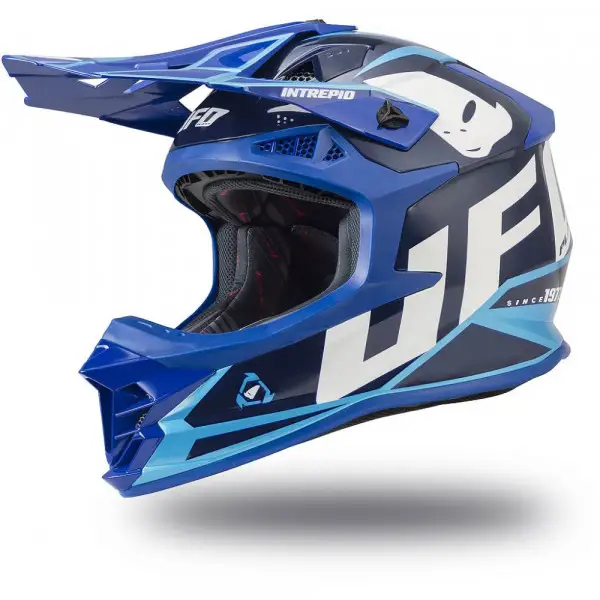 Casco cross UFO Intrepid Blu Azzurro