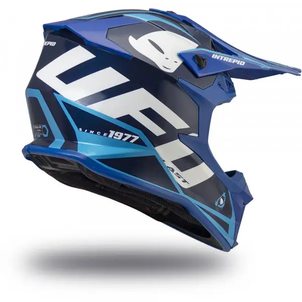 Casco cross UFO Intrepid Blu Azzurro