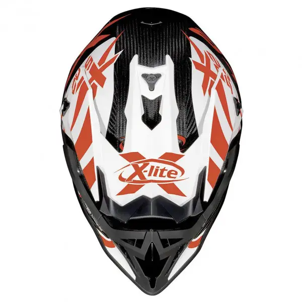 Casco cross X-Lite X-502 Ultra Carbon XTREM Carbonio Bianco Rosso