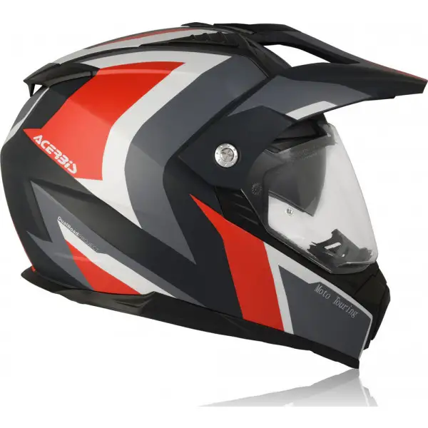 Casco integrale Acerbis Flip Fs-606 Grigio Rosso