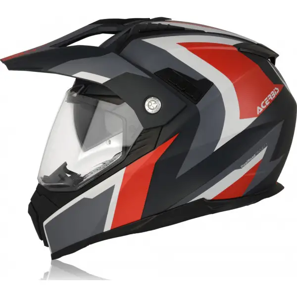 Casco integrale Acerbis Flip Fs-606 Grigio Rosso