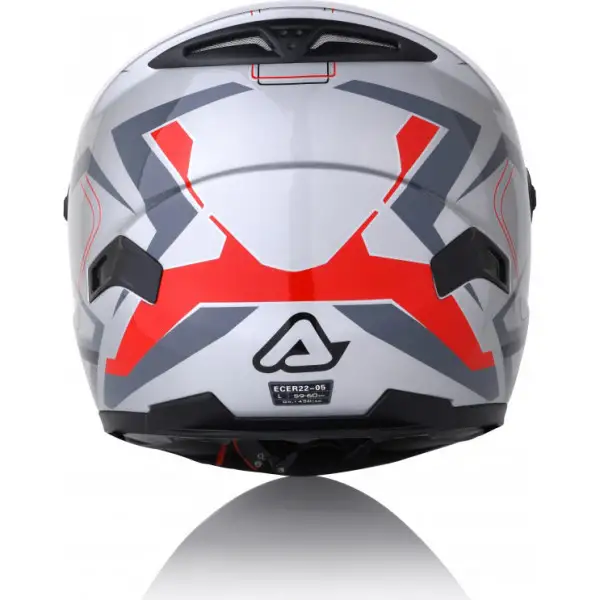 Casco integrale Acerbis FS-807 Argento Rosso