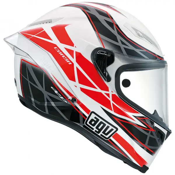 Casco integrale Agv Corsa Multi 5HUNDREDS bioanco nero rosso