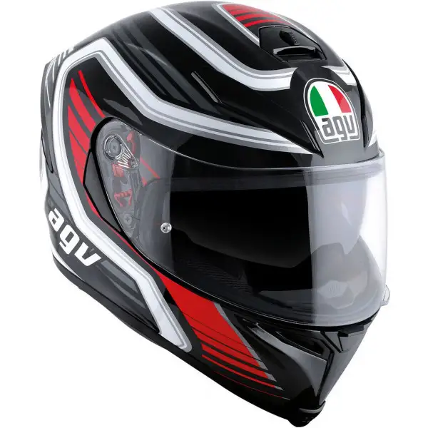 Casco integrale Agv GT K-5 S Multi Firerace nero rosso Pinlock