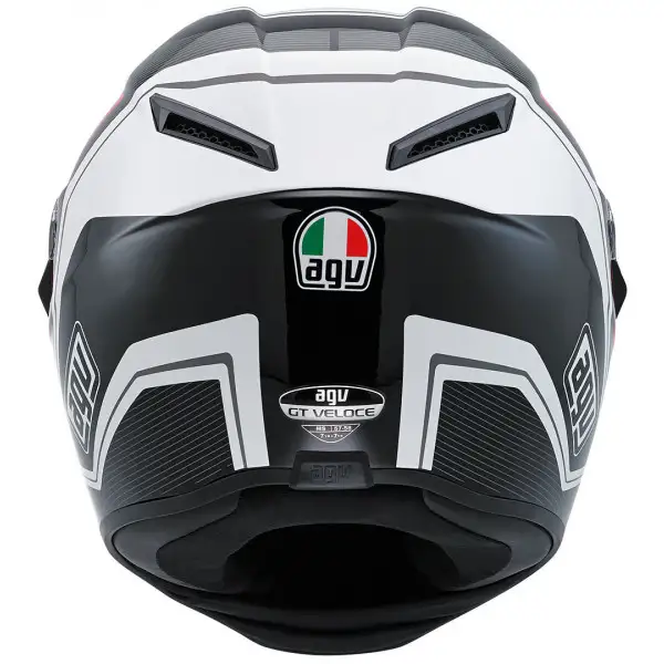 Casco integrale Agv GT Veloce Multi Izoard nero bianco rosso