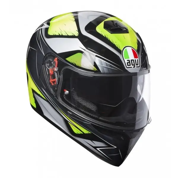 Casco integrale AGV K-3 SV E2205 MULTI LIQUEFY Grigio Giallo Fluo Pinlock