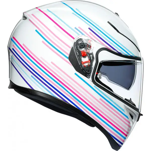 Casco integrale AGV K-3 SV MPLK MULTI SAKURA con Maxi Pinlock Bianco perla Viola