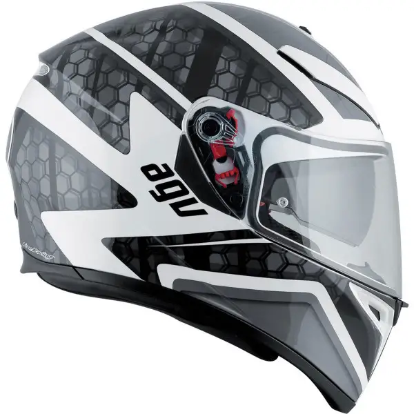 Casco integrale Agv K-3 SV Street Road Multi Pulse bianco nero gunmetal Pinlock