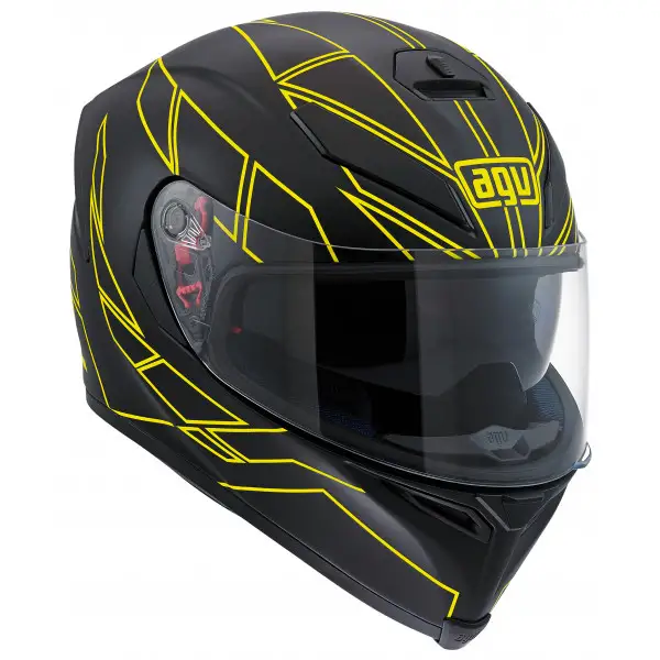 Casco integrale Agv K-5 Multi Hero nero giallo fluo