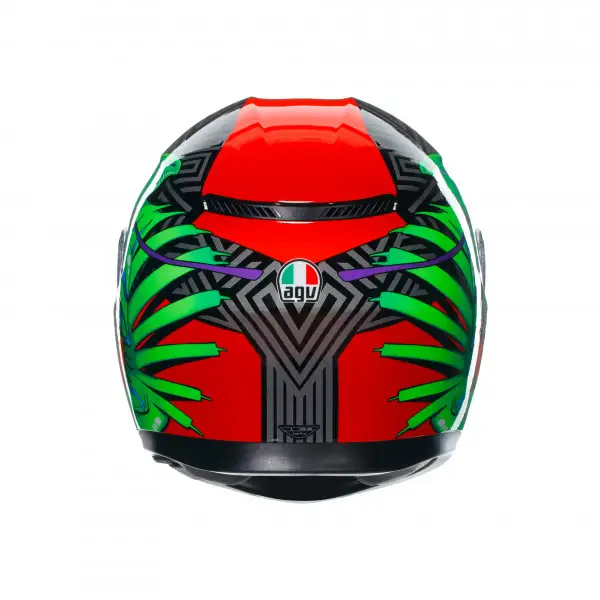 Casco integrale AGV K3  E2206 MPLK KAMALEON Nero Rosso Verde
