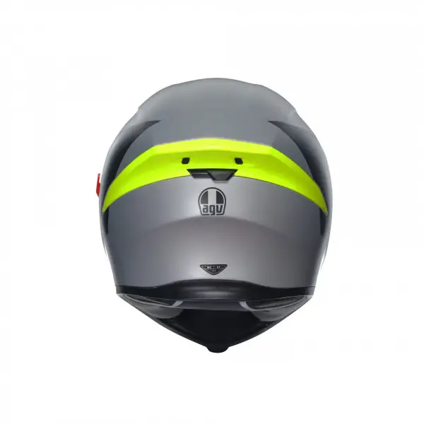 Casco integrale AGV K5 S  E2205 TOP MPLK APEX 46 in fibra Grigio Giallo fluo