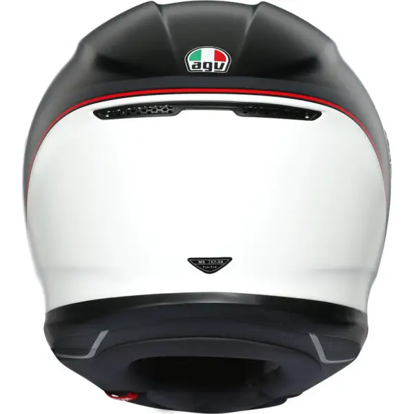 Casco integrale AGV K6 MPLK MULTI MINIMAL PURE Nero opaco Bianco Rosso