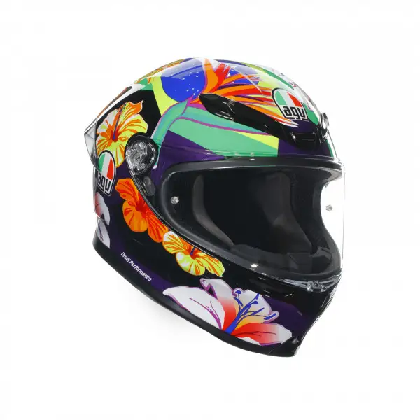 Casco integrale AGV K6 S  E2206 MPLK MORBIDELLI 2021 in fibra multicolor