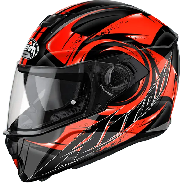 Casco integrale Airoh Storm Anger nero arancio lucido