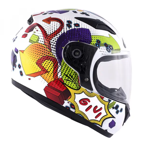 Casco integrale bambino Givi J.04 Junior 4 bianco lucido multicolor