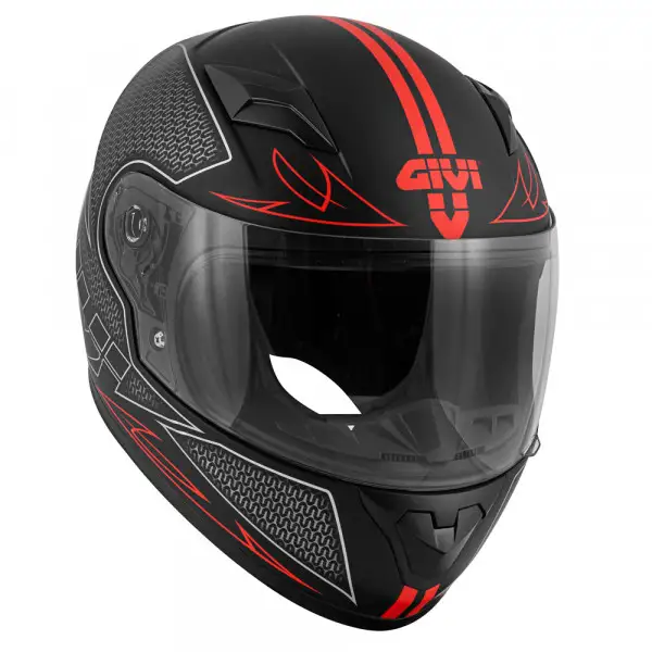 Casco integrale bambino Givi JUNIOR 4 Fly Nero Opaco Rosso