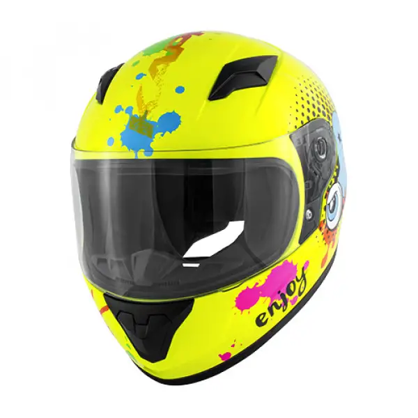 Casco integrale bambino Kappa J04 Boom giallo fluo lucido