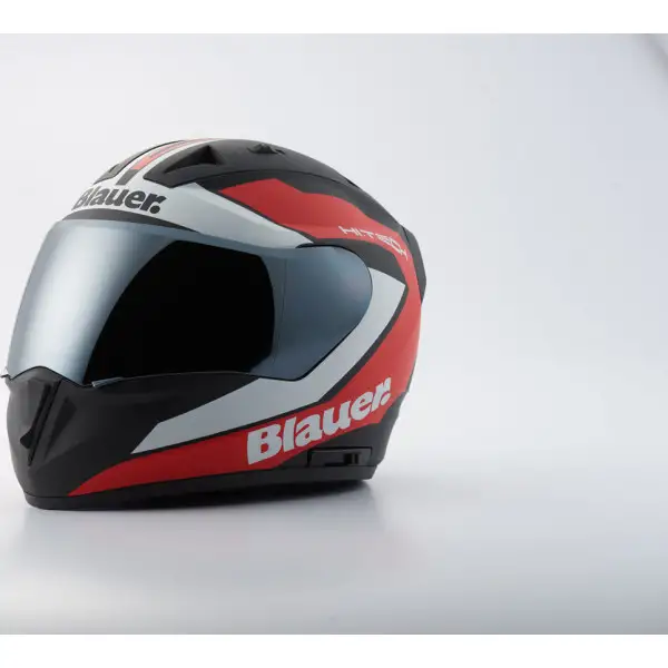 Casco integrale Blauer SNIPER HT Nero Bianco Rosso Opaco