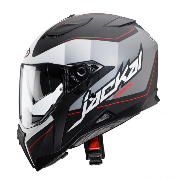 Casco integrale Caberg Jackal Imola nero opaco antracite bianco