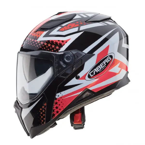 Casco integrale Caberg JACKAL SNIPER Nero Antracite Rosso Fluo