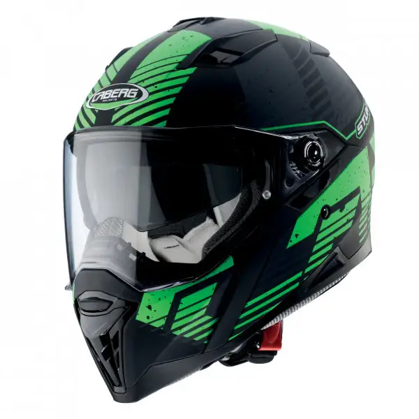 Casco integrale Caberg Stunt Blizzard nero opaco - verde fluo