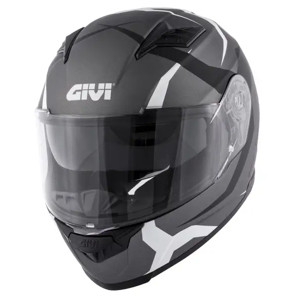 Casco integrale Givi 50.5F Tridion Vortix titanio opaco bianco