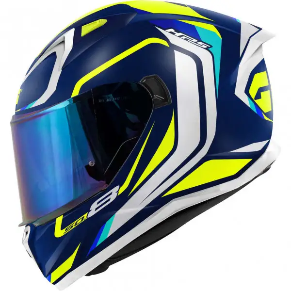 Casco integrale Givi 50.8F Mach1 Blu Bianco Giallo