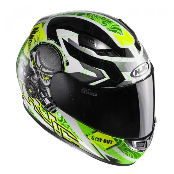 Casco integrale HJC CS-15 Rafu MC4H Verde nero bianco