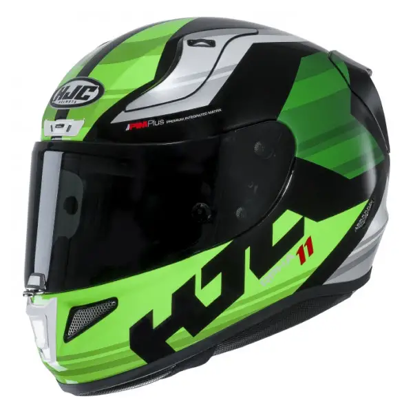 Casco integrale HJC RPHA 11 NAXOS MC4 Verde Bianco