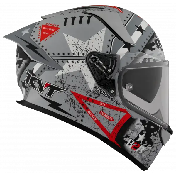 Casco integrale Kyt R2R MAX ASSAULT E06 Grigio opaco