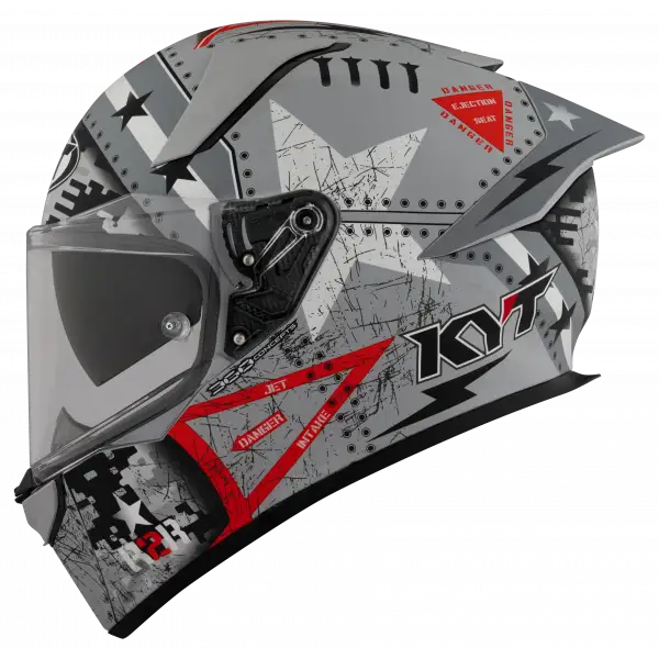 Casco integrale Kyt R2R MAX ASSAULT E06 Grigio opaco