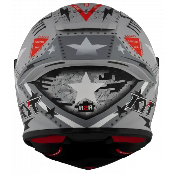 Casco integrale Kyt R2R MAX ASSAULT E06 Grigio opaco